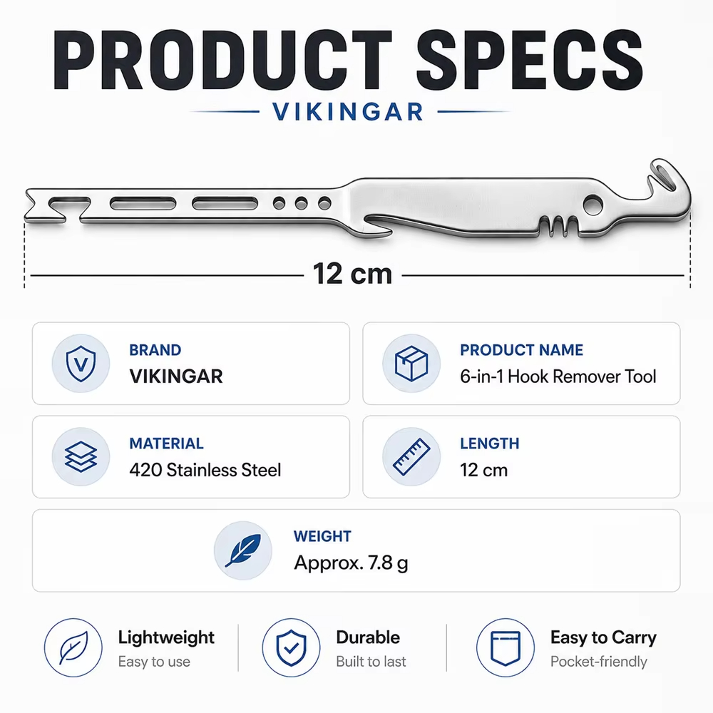 QAJTAO 4 pieces 6-in-1 stainle - đánh giá và giá Fishing Equipment Australia